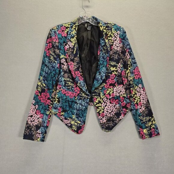 BISOU BISOU Women's XL Floral Blazer Jacket Multicolor - Picture 10 of 10